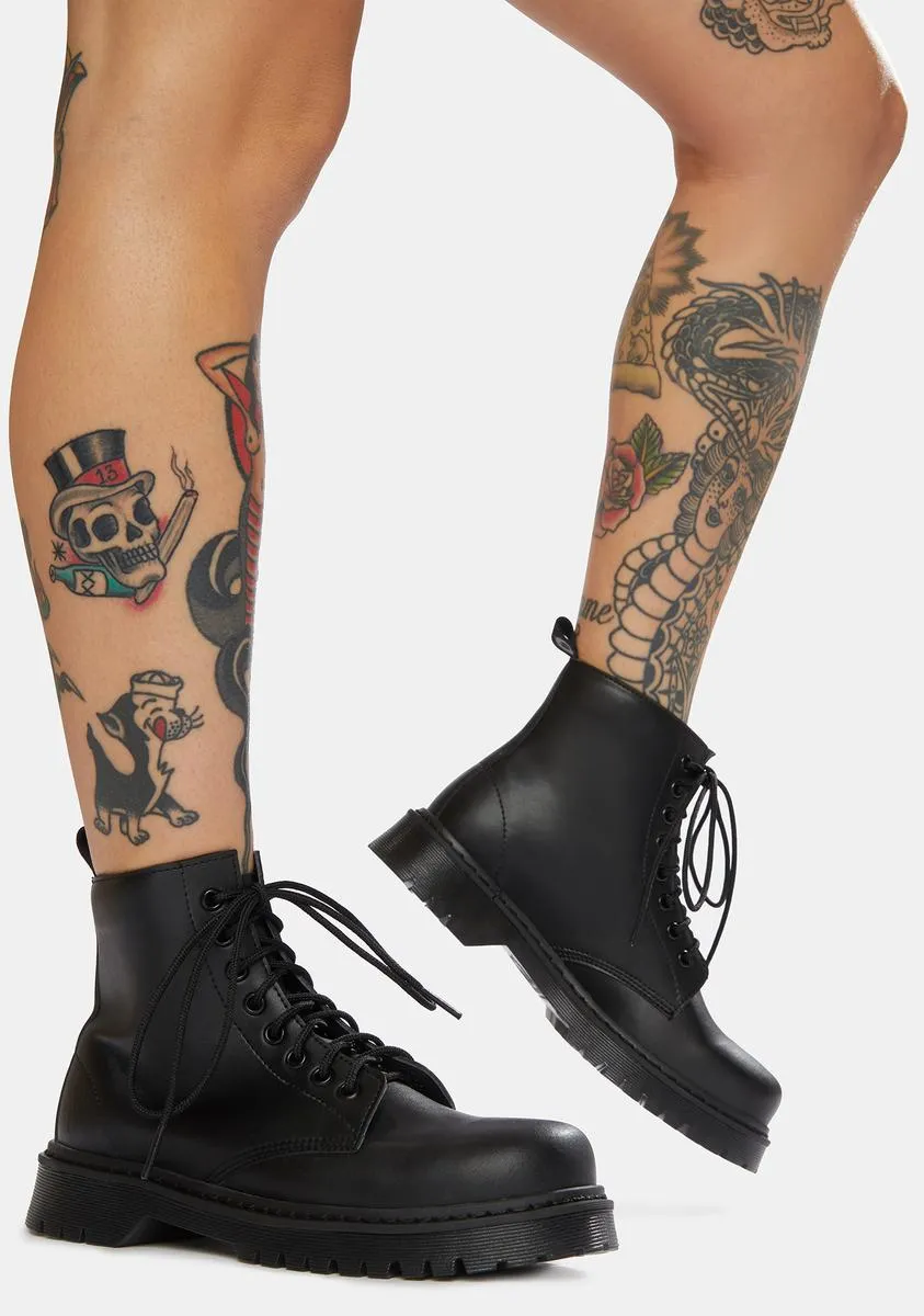 651 D Vegan Leather Lace-Up Boots