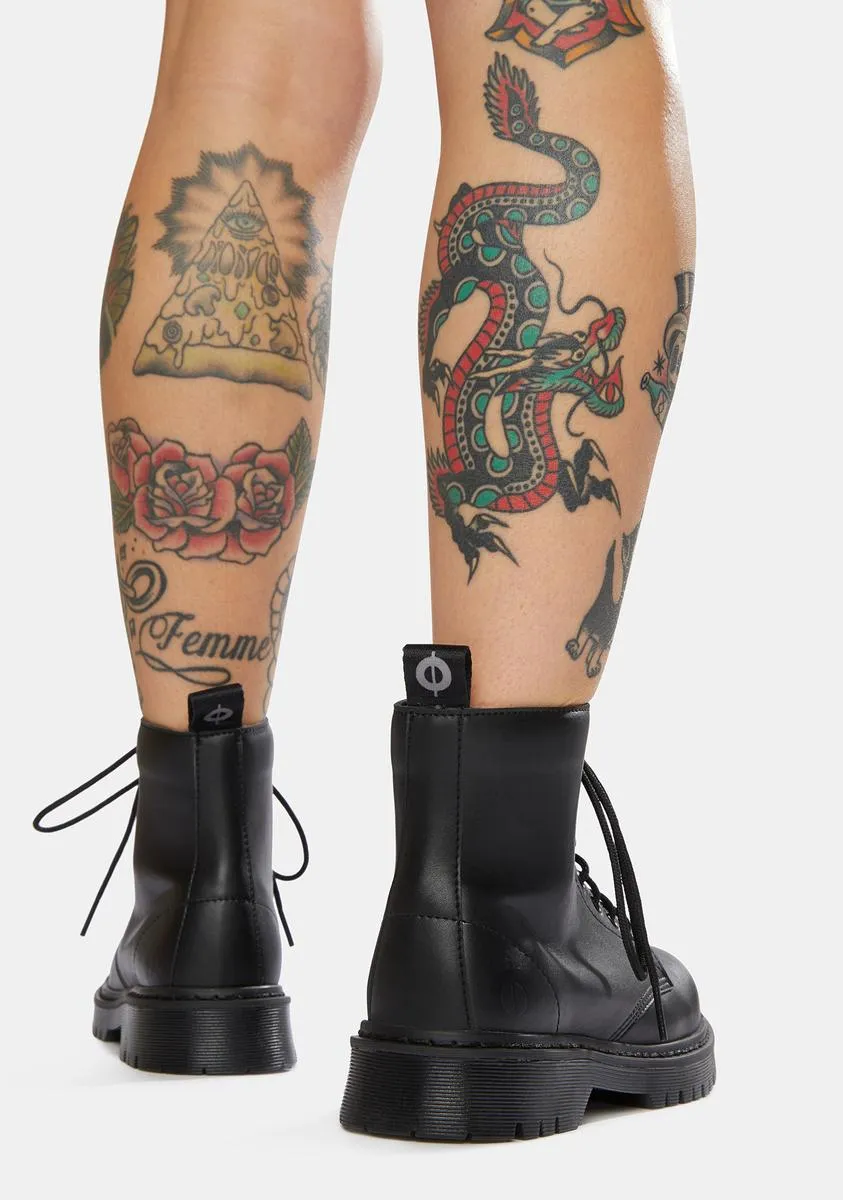 651 D Vegan Leather Lace-Up Boots