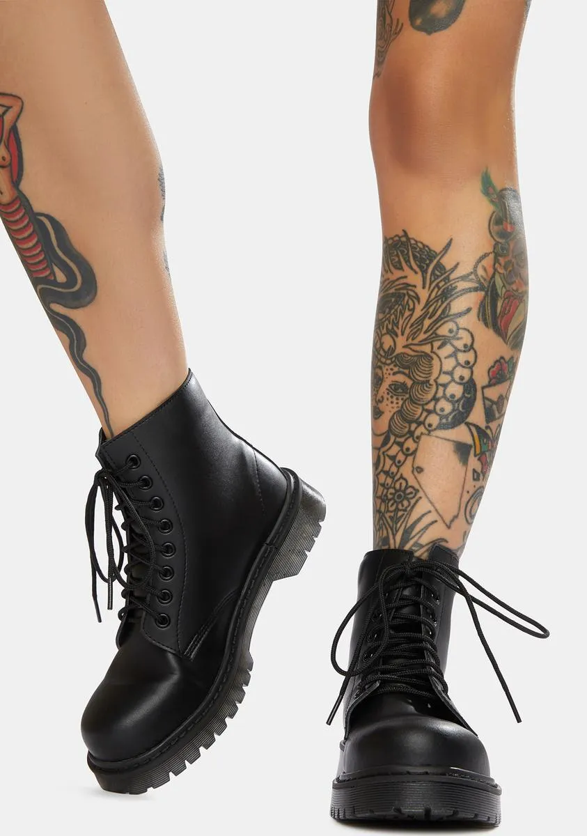 651 D Vegan Leather Lace-Up Boots