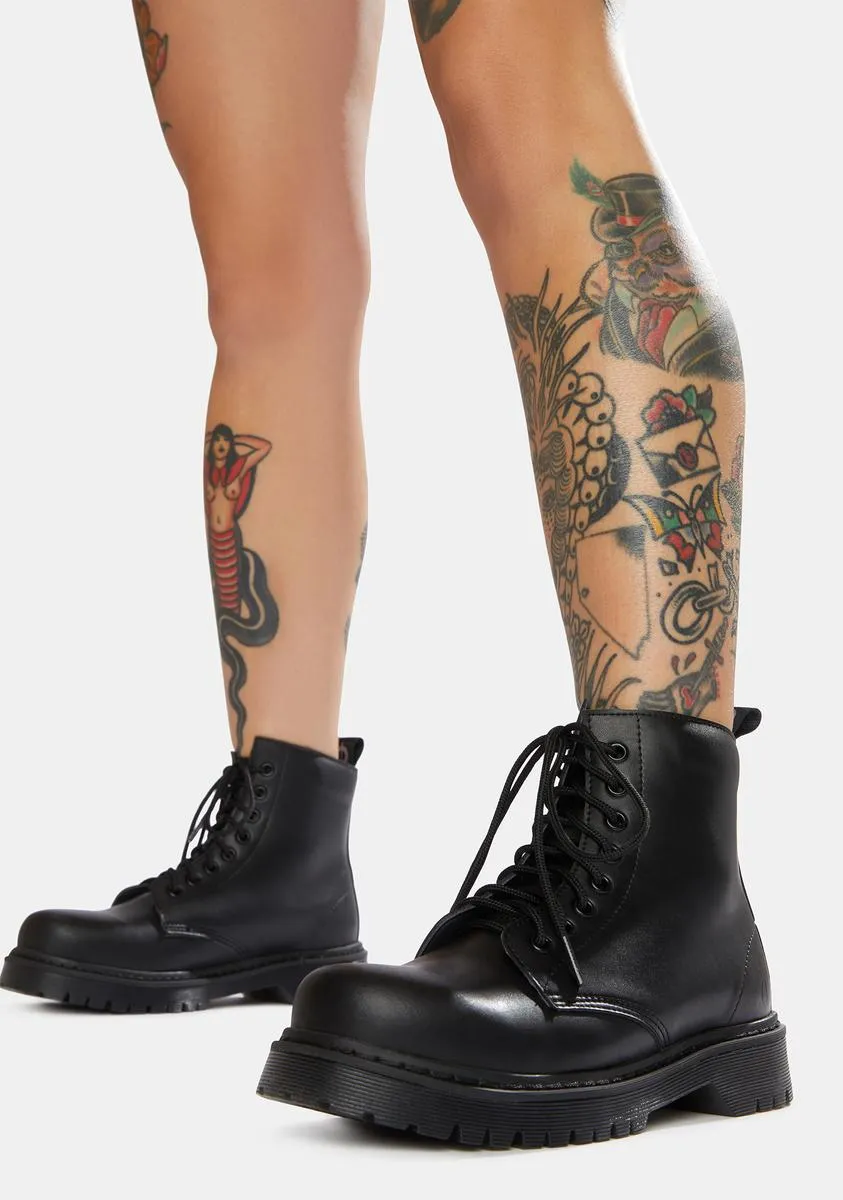 651 D Vegan Leather Lace-Up Boots