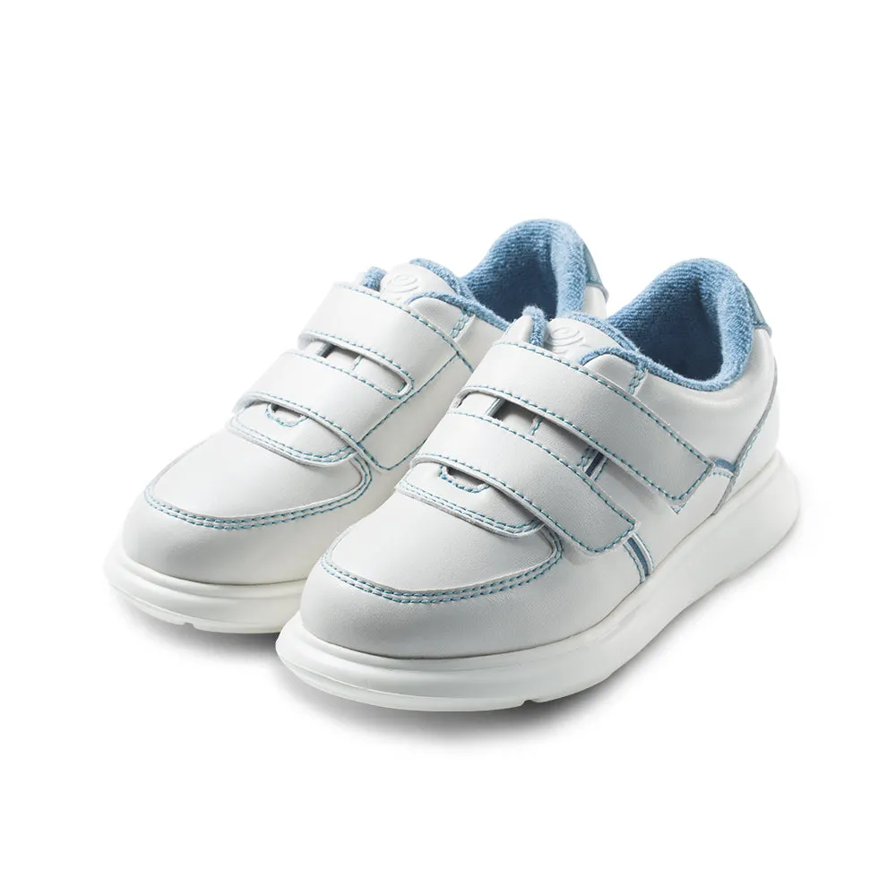 Azure Blue Lightweight Fleece Lined Kids Sneakers