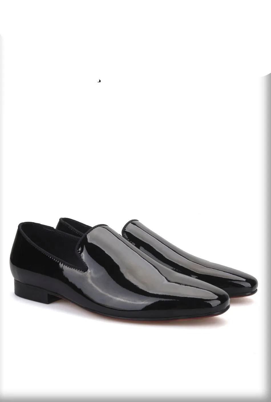 Black Patent Leather Men Loafers - Men Shoes