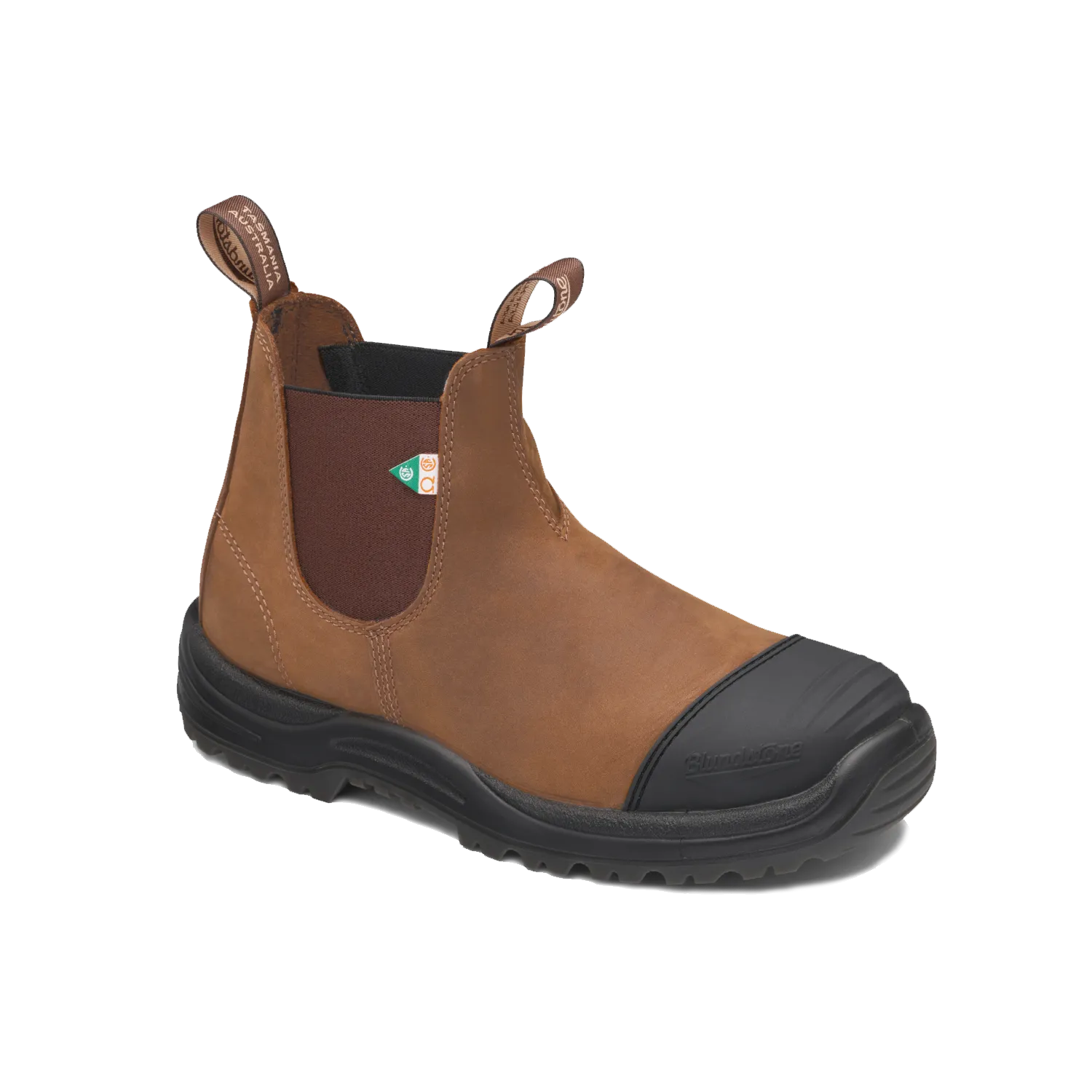 Blundstone 169 Work & Safety Boot Rubber Toe Cap Saddle Brown