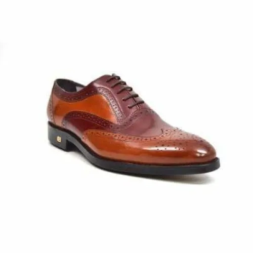 British Walkers Adam Men's Burgundy and Cognac Leather Loafers