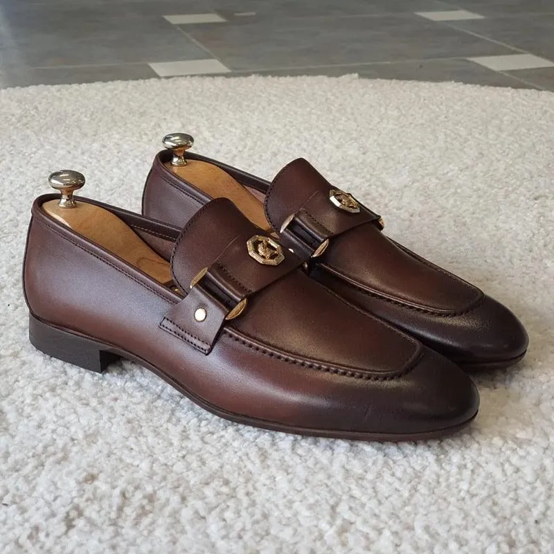 Brown Formal Men Loafers - Men Shoes