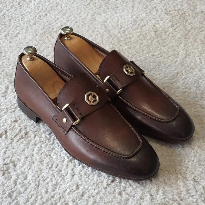 Brown Formal Men Loafers - Men Shoes