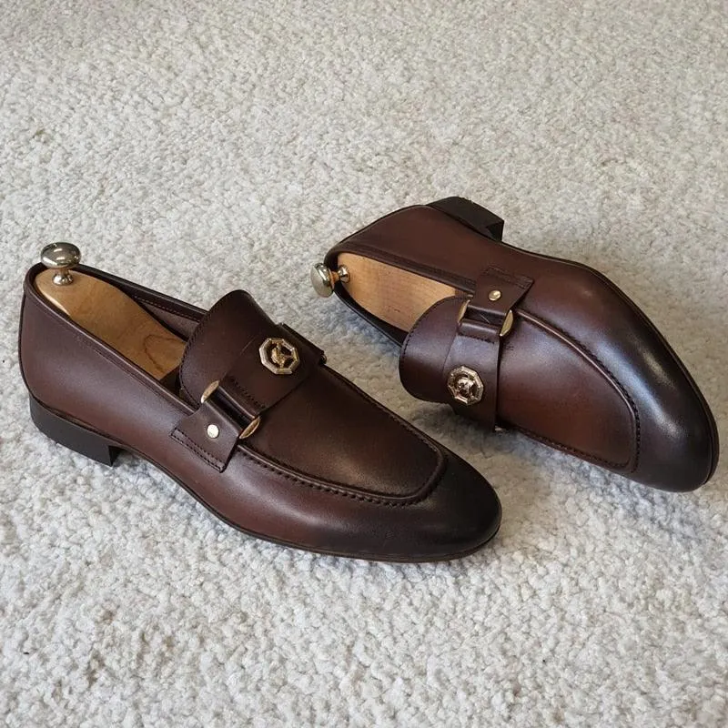 Brown Formal Men Loafers - Men Shoes