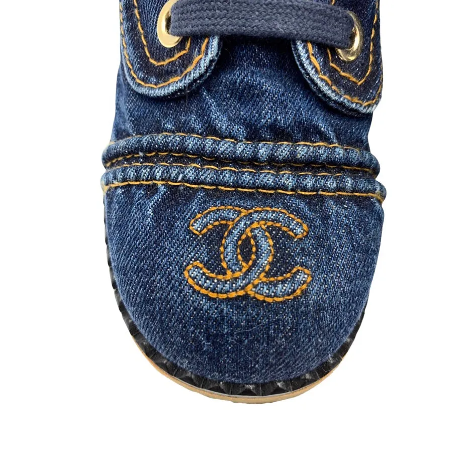 Chanel 20P Denim Boots