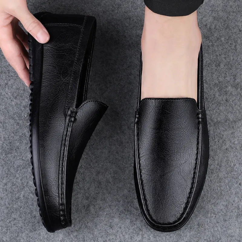 Classic Men's Slip-On Loafers with Smooth Finish