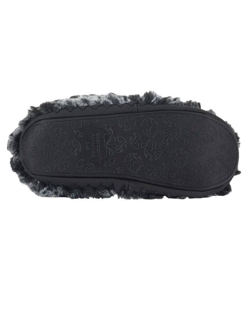 Cole Luxury Faux Fur Slipper Boots in Black Wolf