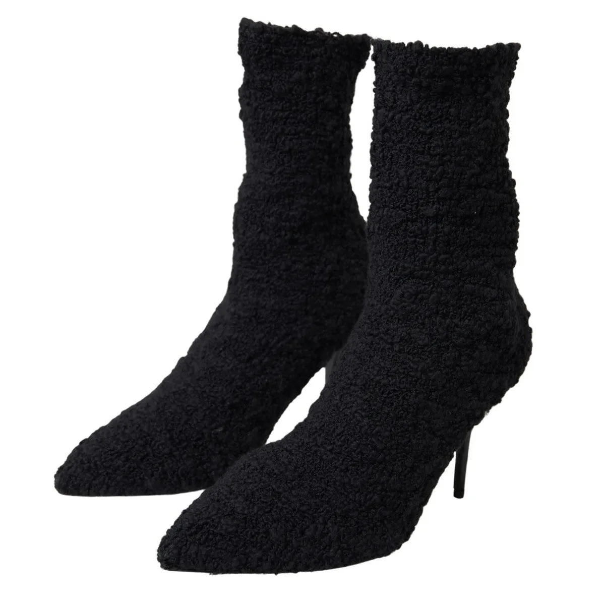 Dolce & Gabbana Elegant Virgin Wool Mid Calf Boots