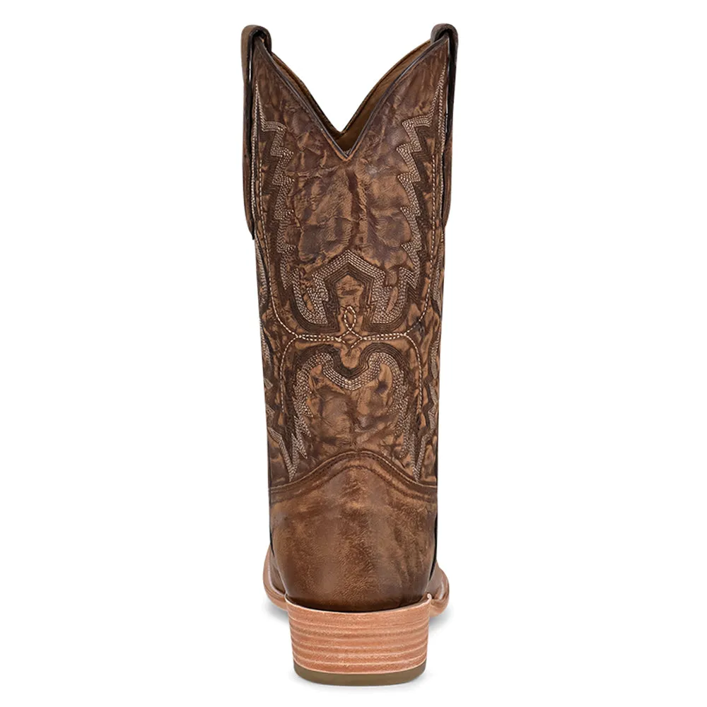 Embroidered Narrow Square Toe Cowboy Boots