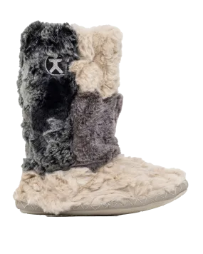 Florence Mid Luxury Faux Fur Slipper Boots in Llama