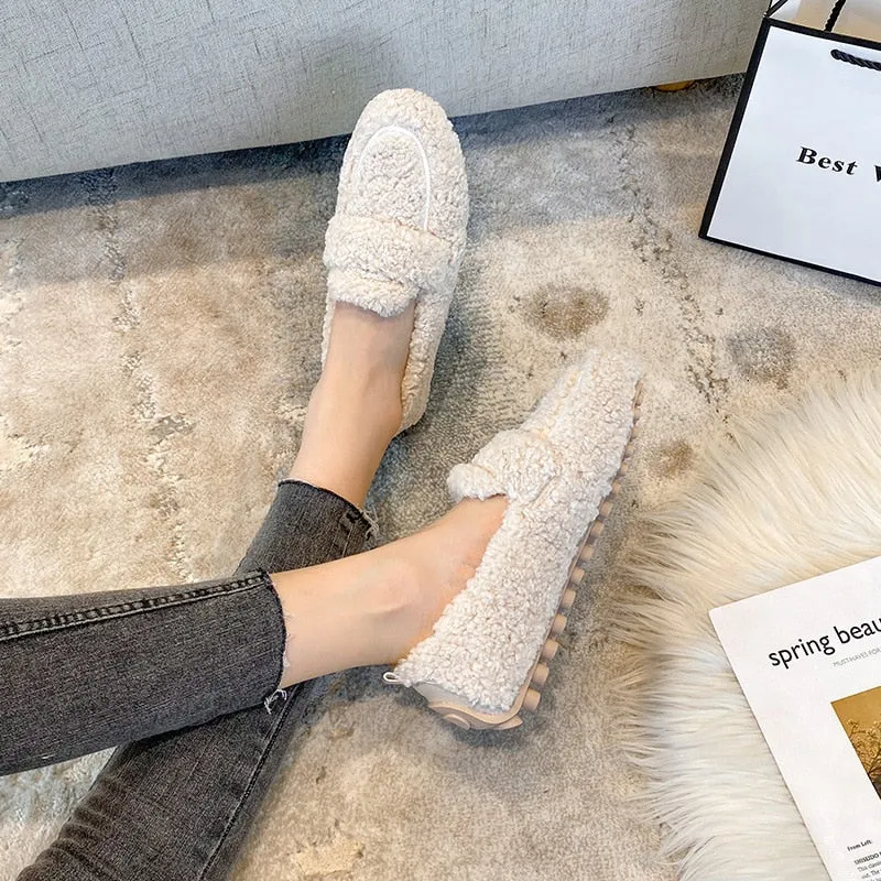 Ivyshape | Cozy Plush Loafers