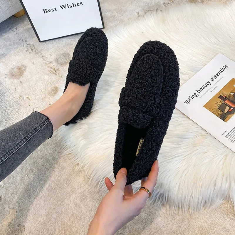 Ivyshape | Cozy Plush Loafers