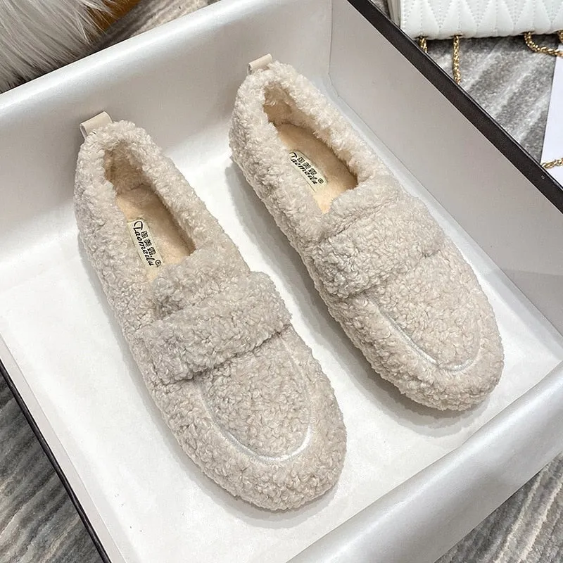 Ivyshape | Cozy Plush Loafers