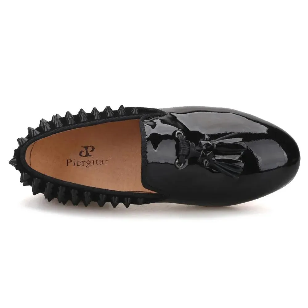 Kids Loafers Timeless Elegance: Handmade Children's Spiked Tassel Loafers