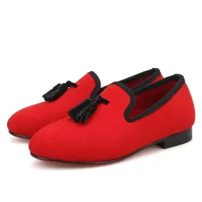 Kids Loafers Twinkle-Tassel: Parent-Child Velvet Loafers