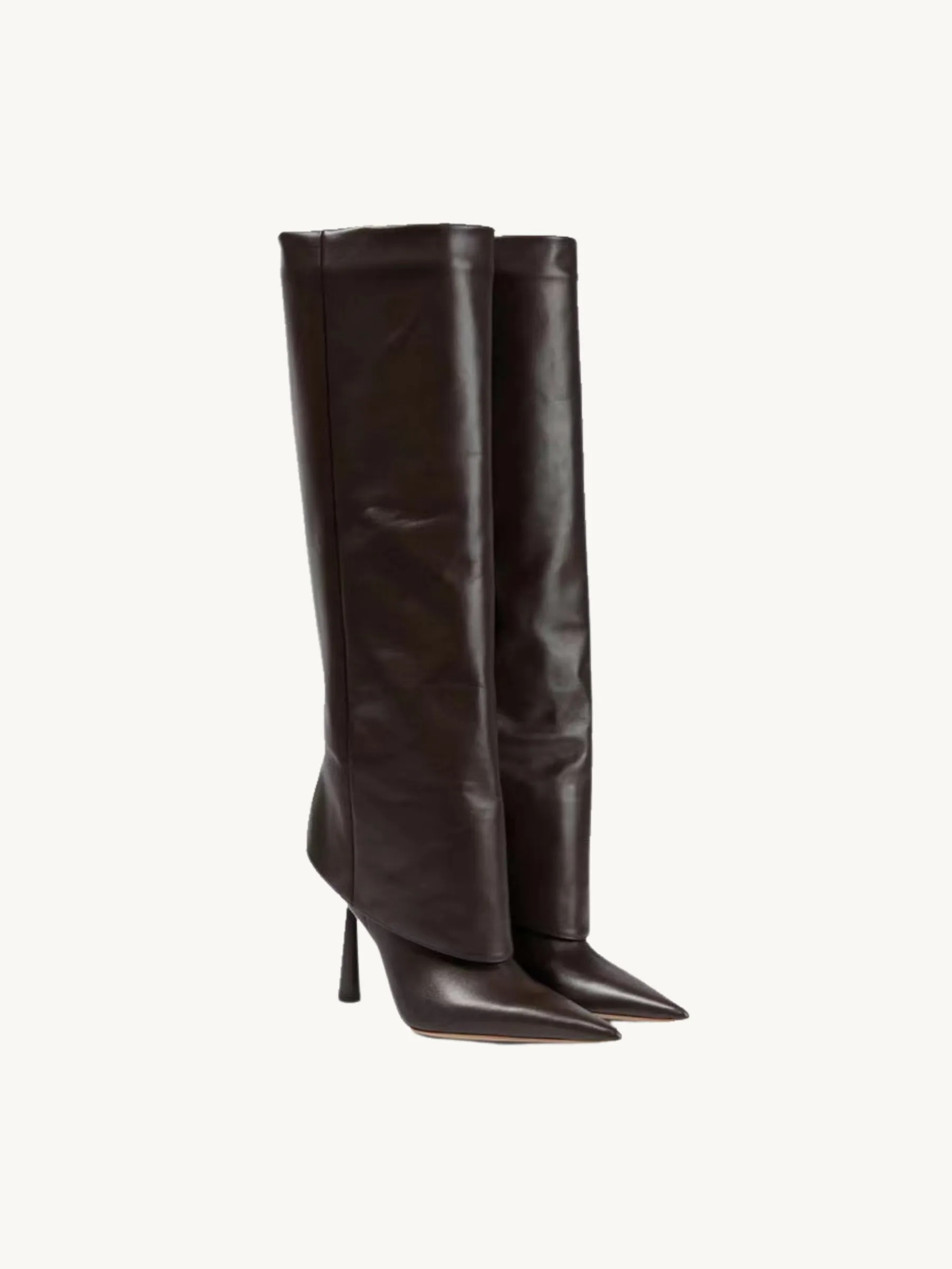 Kiera Croc-Embossed Knee-High Boots