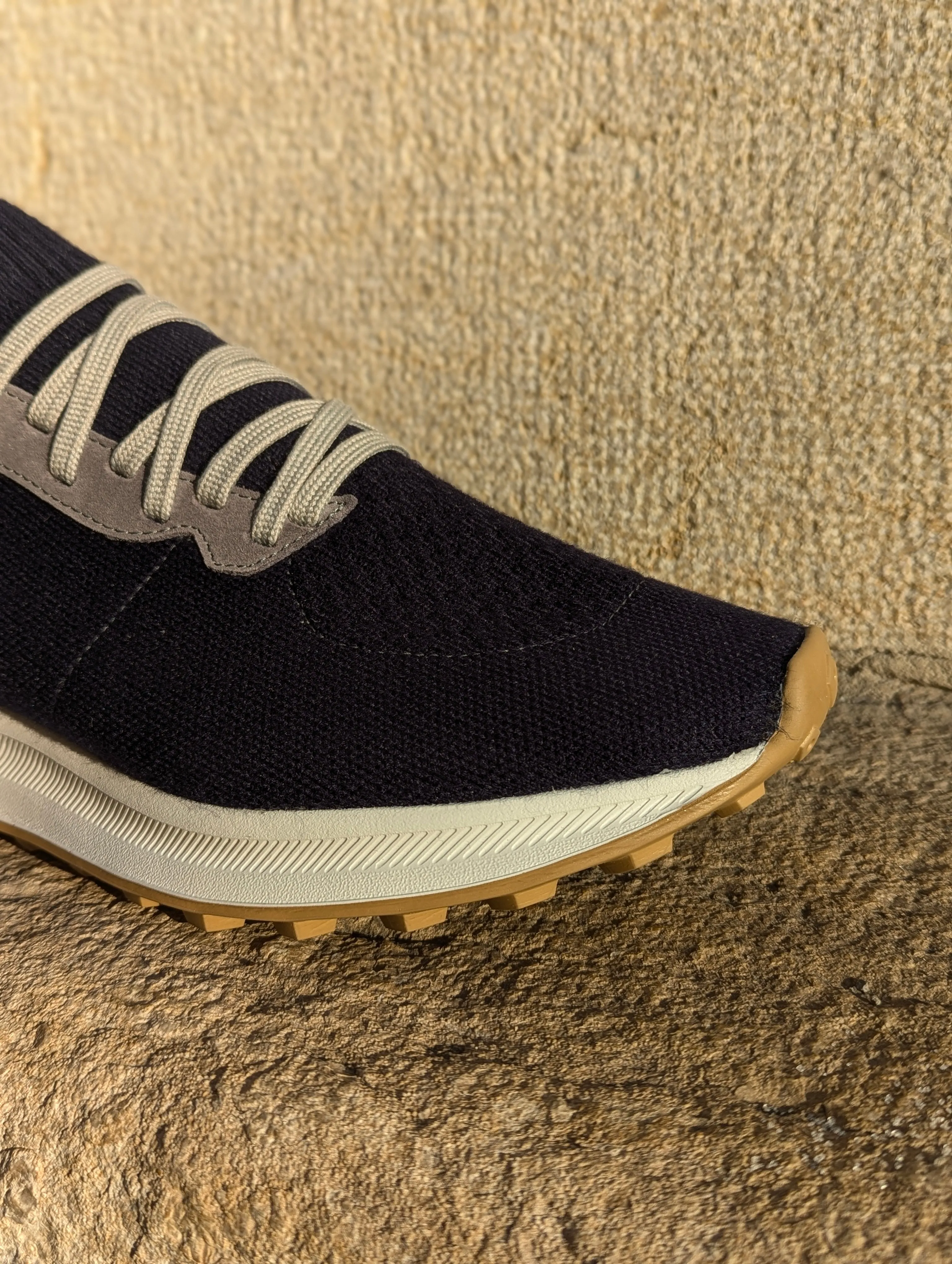 Knitted sneakers 003 - Navy & Light Grey