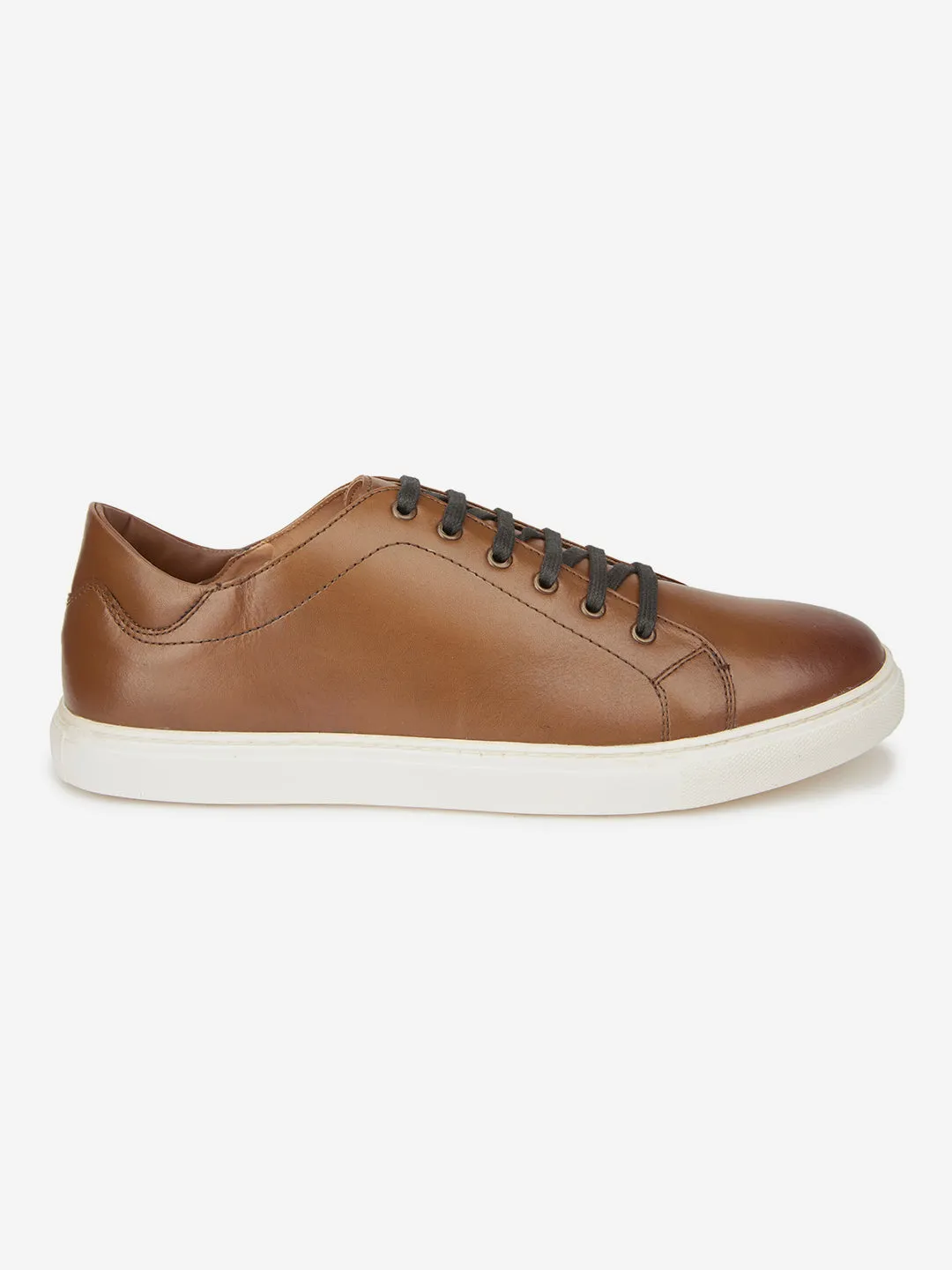 Lightweight Leather Lace Up Sneakers