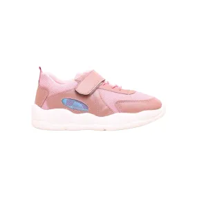 Lightweight Pink Athletic Sneakers with Velcro Strap