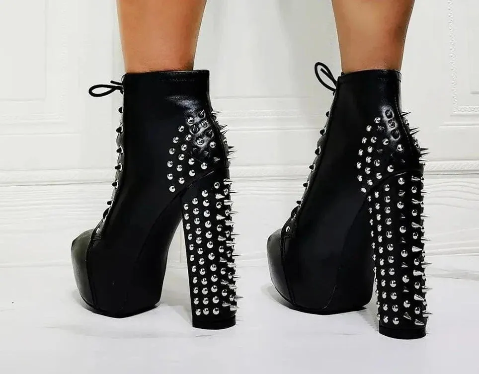 Luxury Edgy High Heel Boots