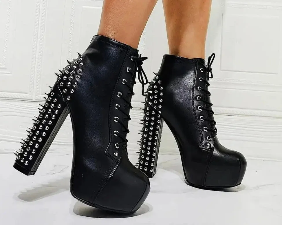 Luxury Edgy High Heel Boots