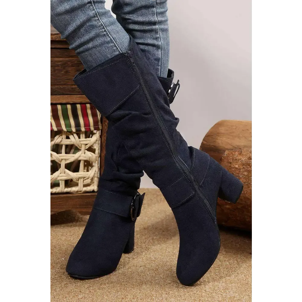 Luxury Suede Mid-Calf Boots Elevating Women's Luxury Fashion