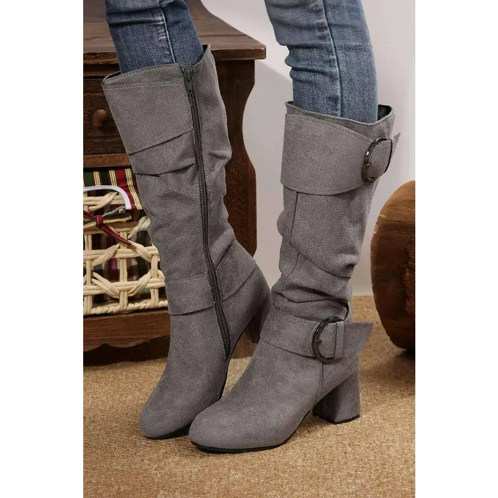 Luxury Suede Mid-Calf Boots Elevating Women's Luxury Fashion