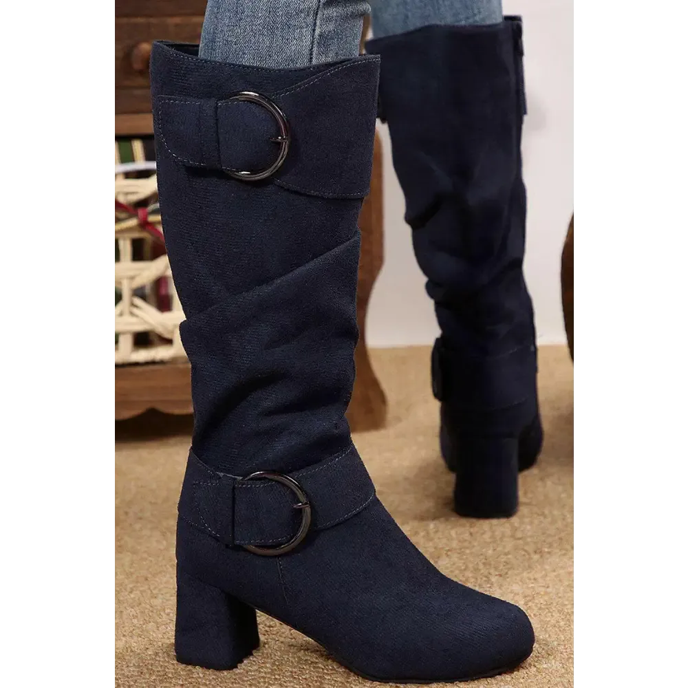 Luxury Suede Mid-Calf Boots Elevating Women's Luxury Fashion