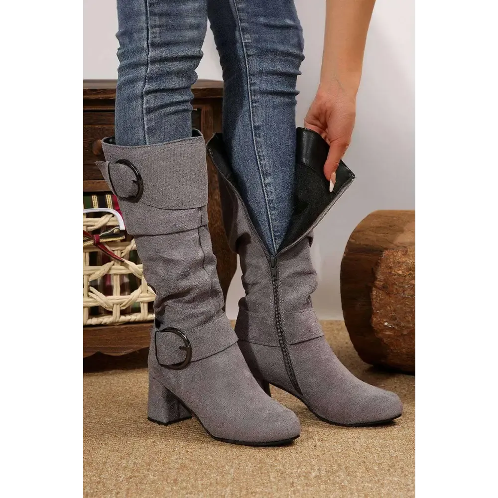 Luxury Suede Mid-Calf Boots Elevating Women's Luxury Fashion