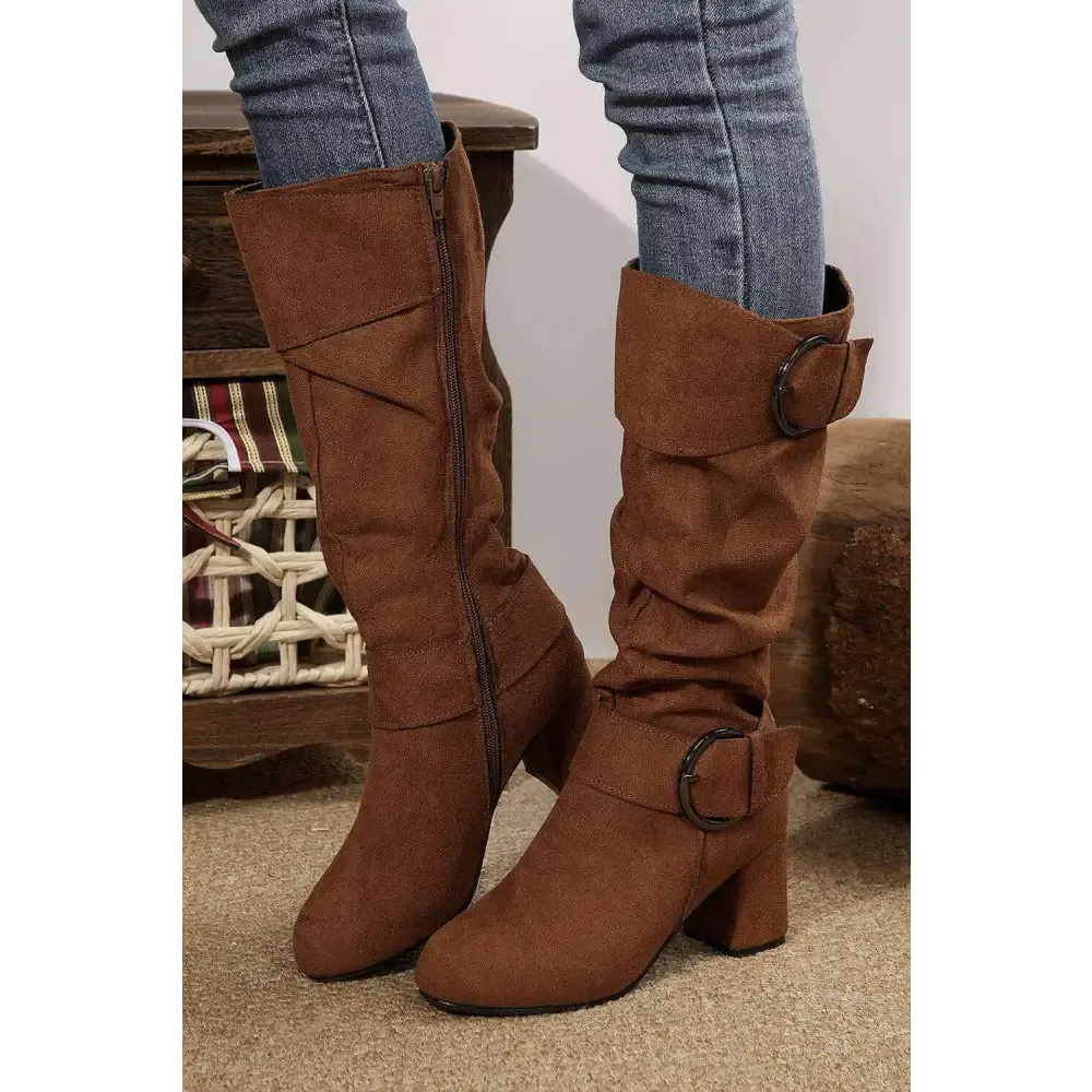 Luxury Suede Mid-Calf Boots Elevating Women's Luxury Fashion