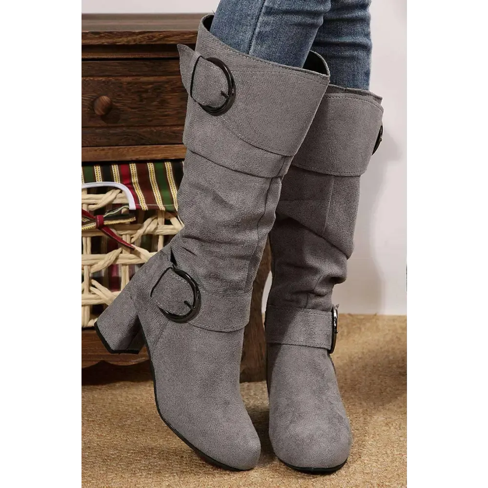 Luxury Suede Mid-Calf Boots Elevating Women's Luxury Fashion