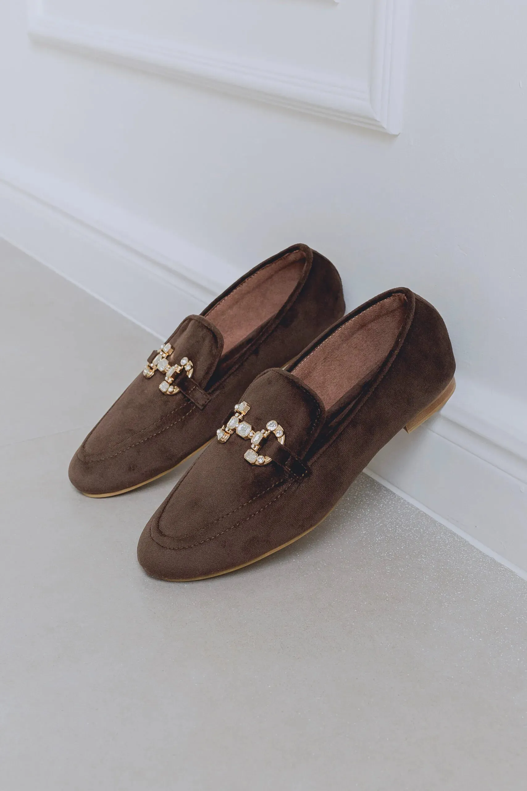 Luxury Velvet Loafers-Mocha