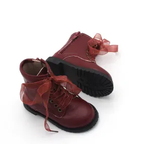 Maroon Combat Boots