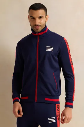 Men Navy Active Sweatshirt