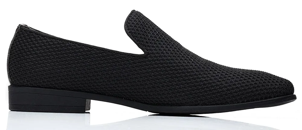 Men's Mesh Smoking Loafers Black