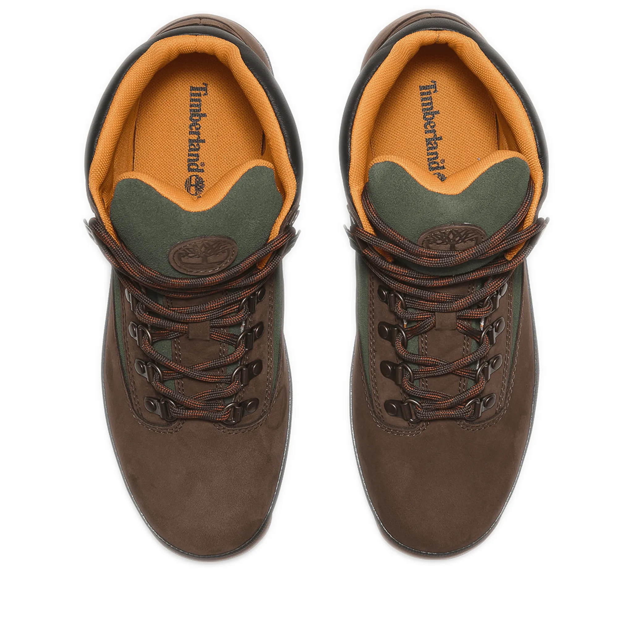 Men's Timberland Euro Hiker Mid Boot - Brown Nubuck/ Green