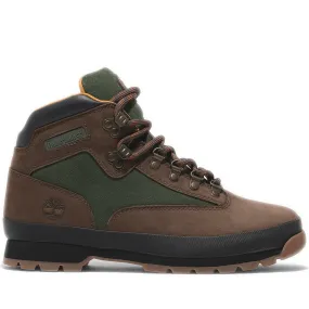 Men's Timberland Euro Hiker Mid Boot - Brown Nubuck/ Green