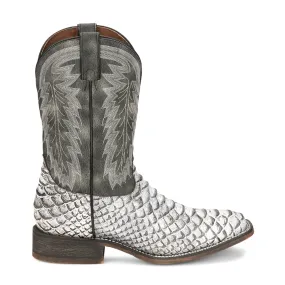 Mescalero Rodeo Snake Print Square Toe Cowboy Boots