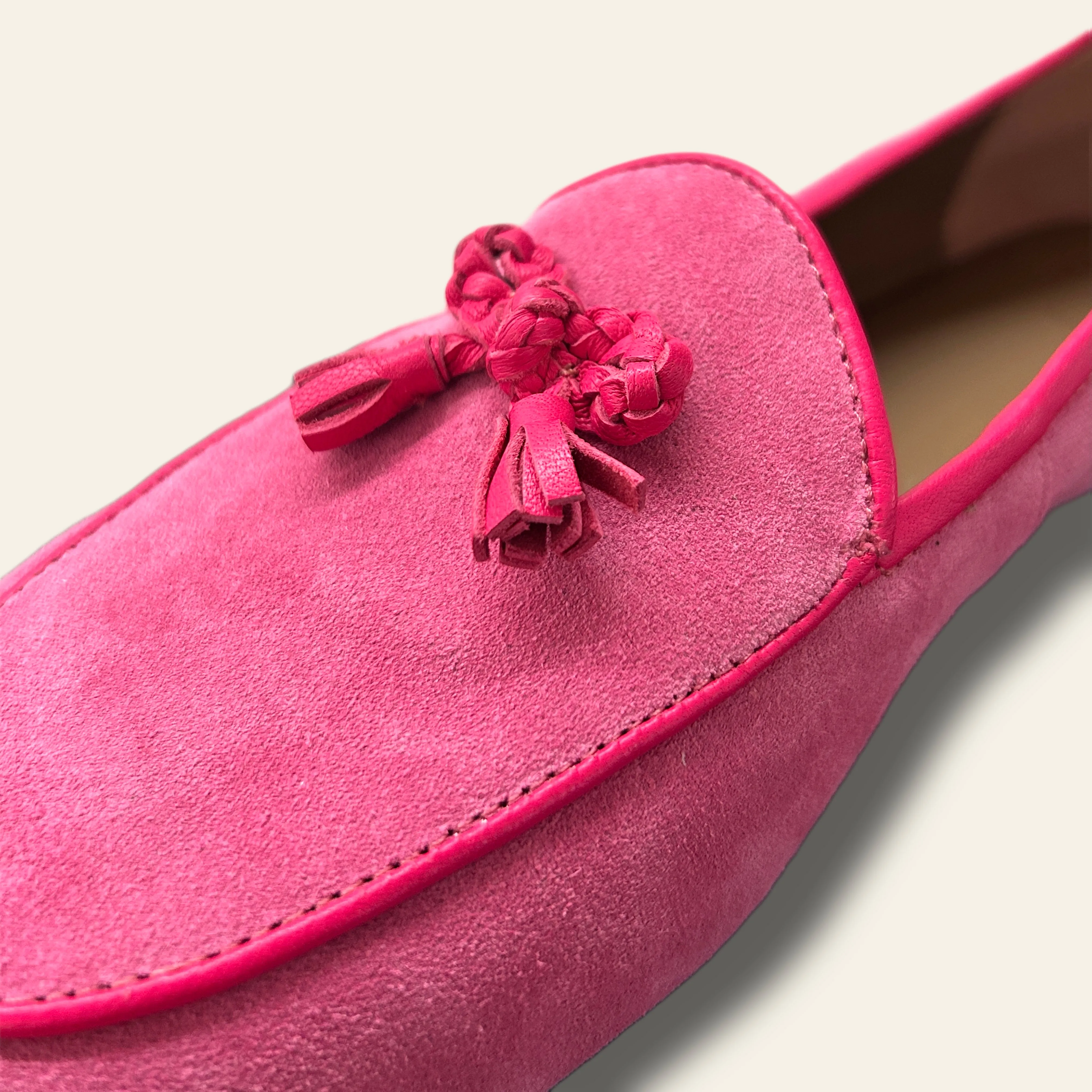 Mia Suede Loafer - Pink Lady