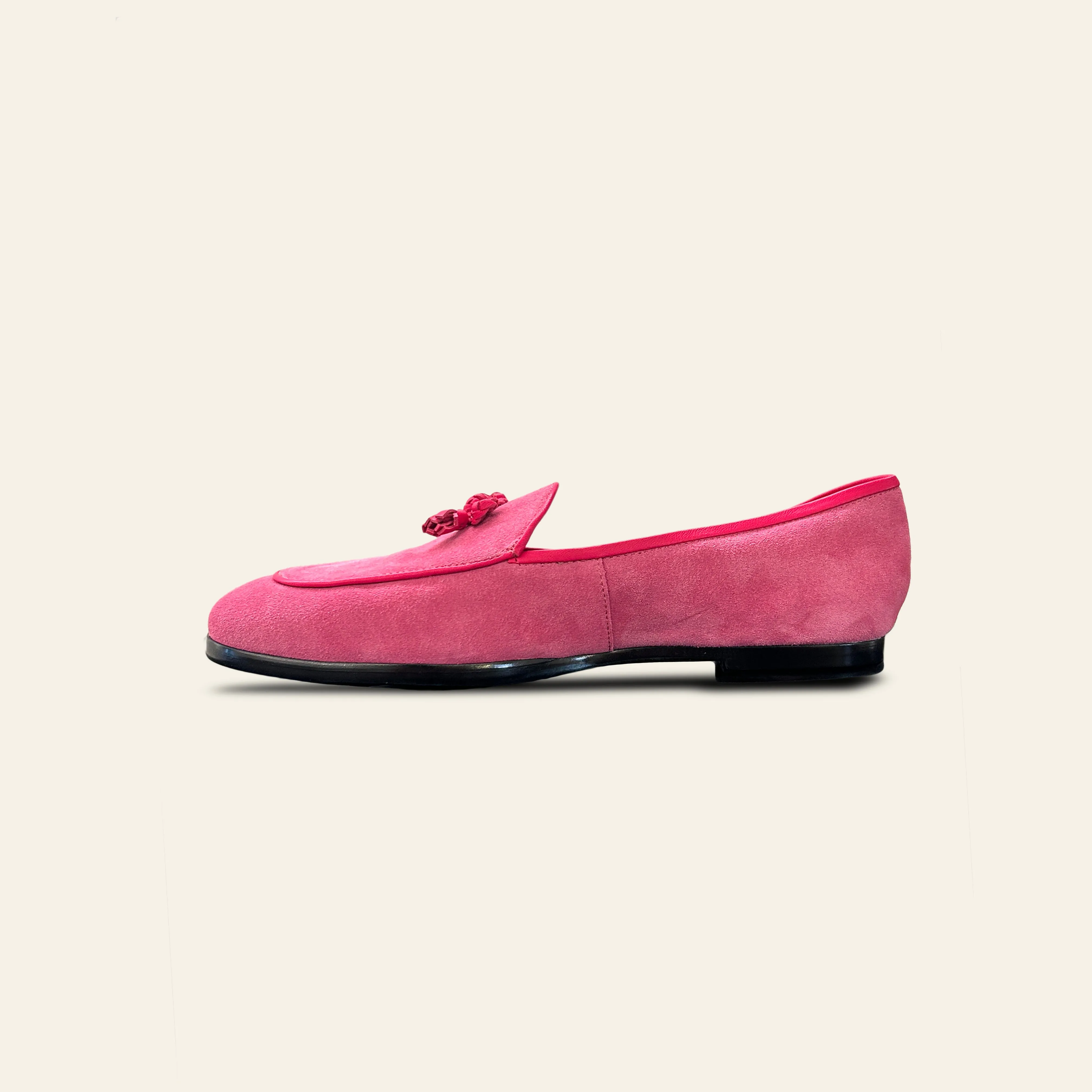 Mia Suede Loafer - Pink Lady