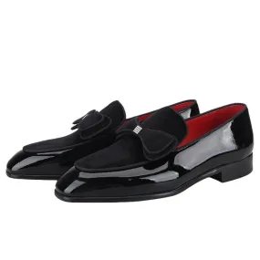 Patent Leather Velvet Men Loafers - Men Shoes