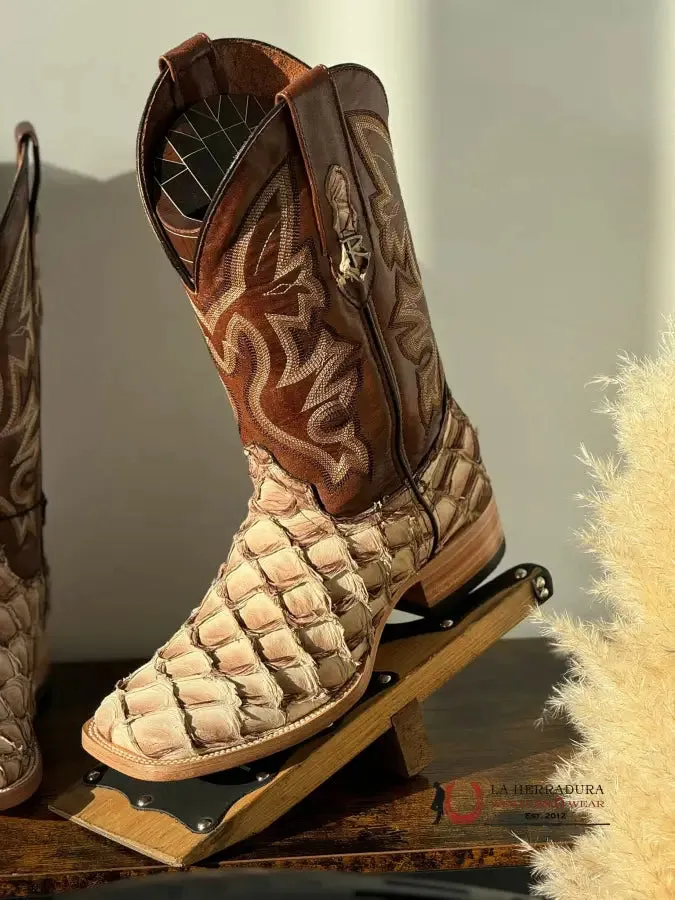 RANCHERS FISH BOOTS BIGBASS OATMEAL COGÑAC MEXICO BOOT