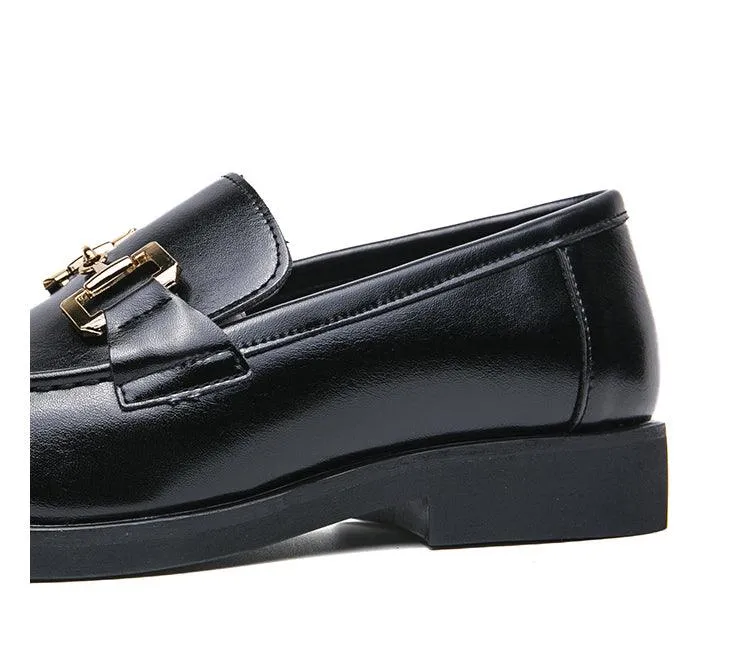 Round Toe Formal Men Loafers - Men Shoes