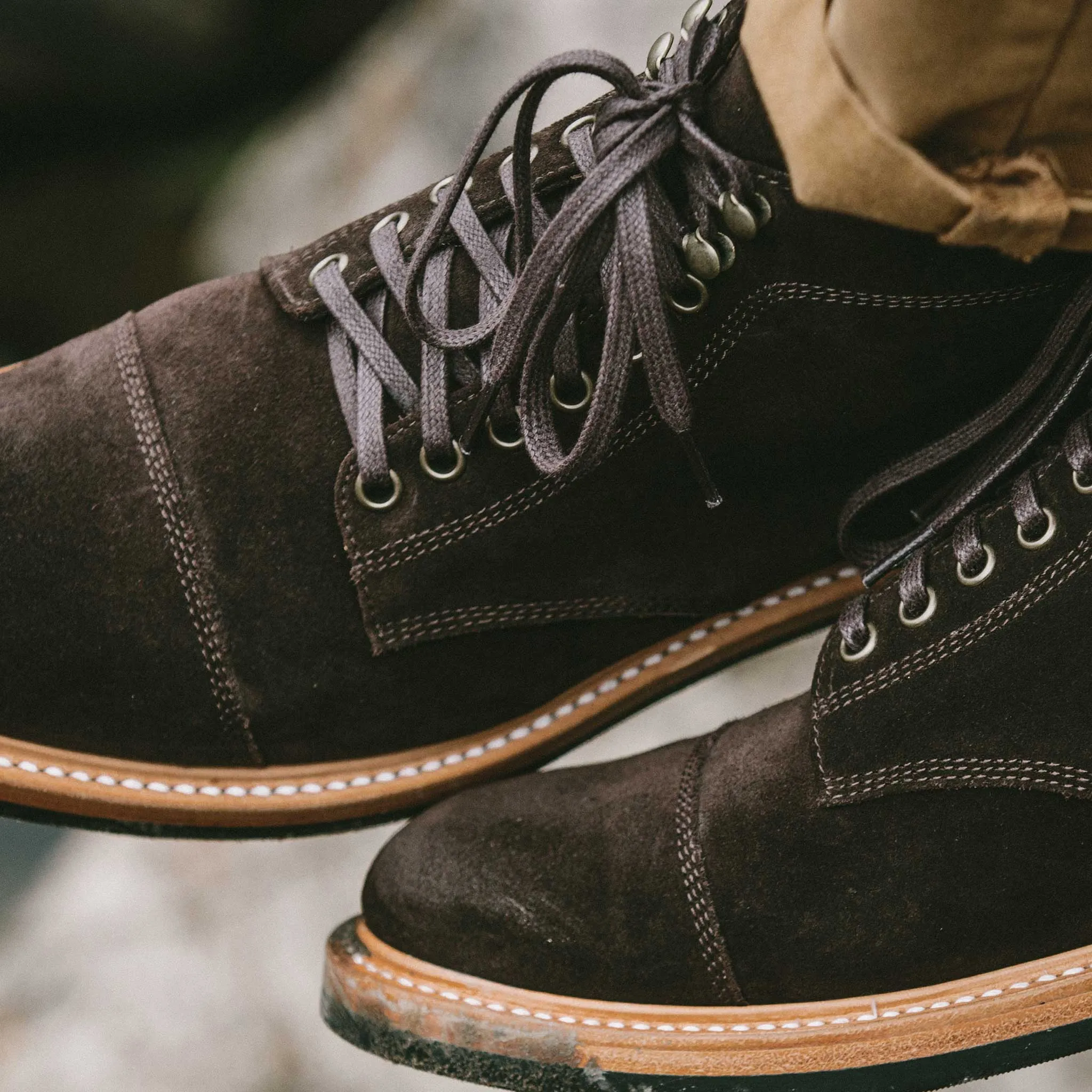 The Moto Boot in Weatherproof Chocolate Suede