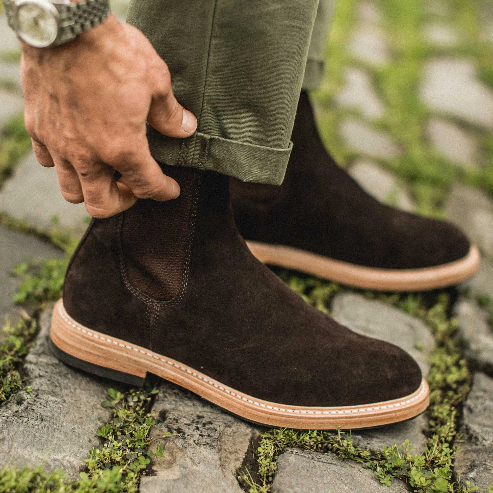 The Ranch Boot in Weatherproof Chocolate Suede