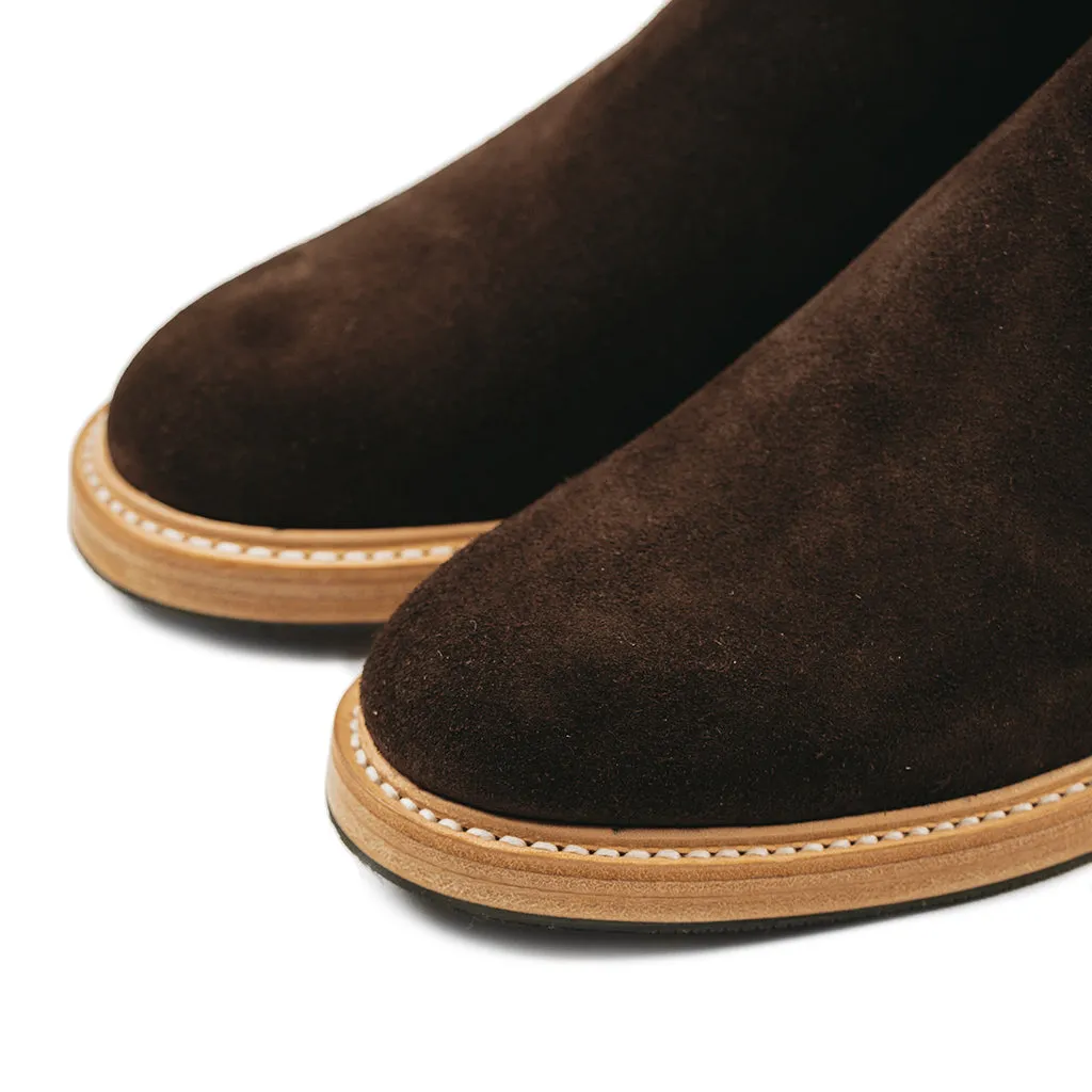 The Ranch Boot in Weatherproof Chocolate Suede